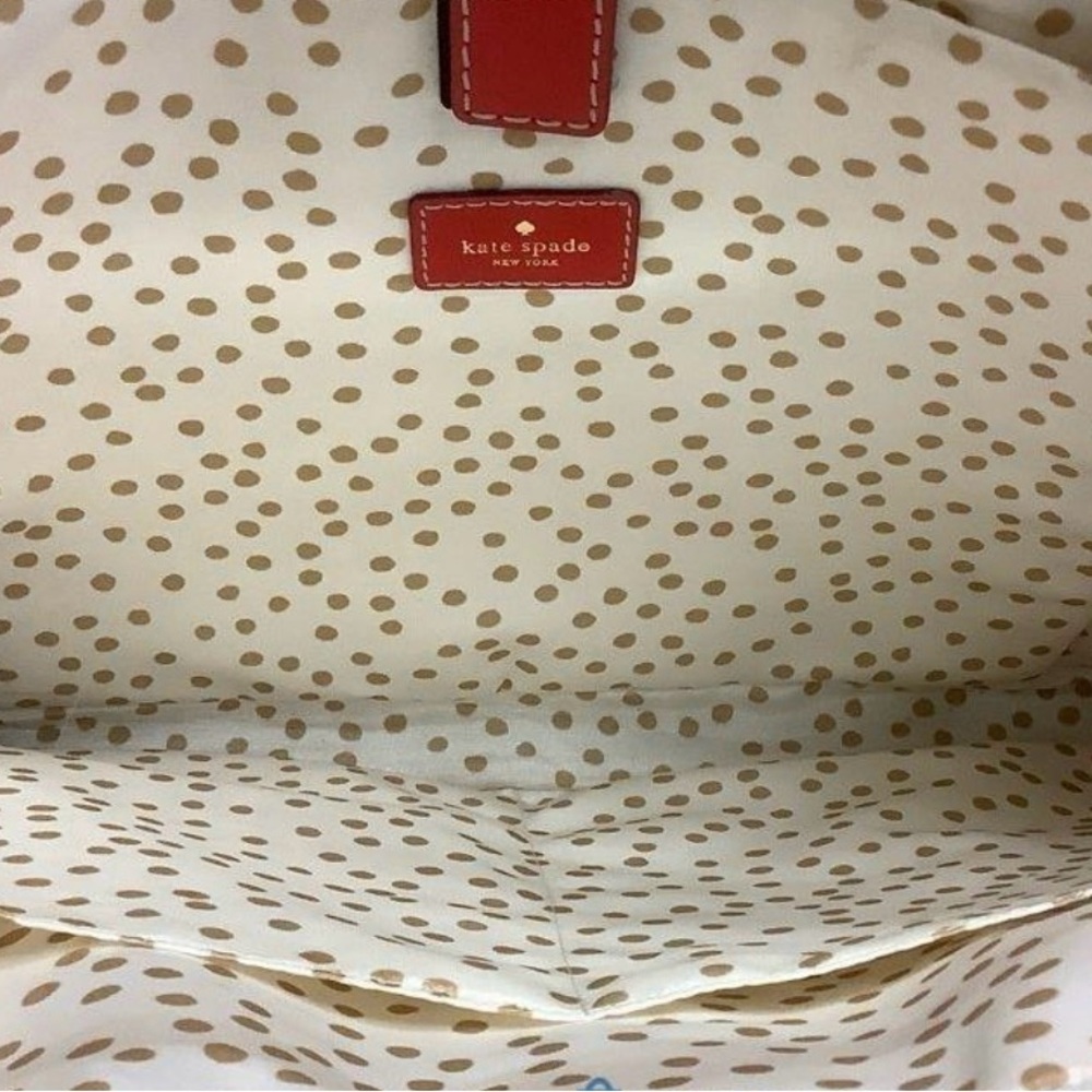 NWOT Kate Spade NY Red Leather Laptop Bag - Picture 5 of 6